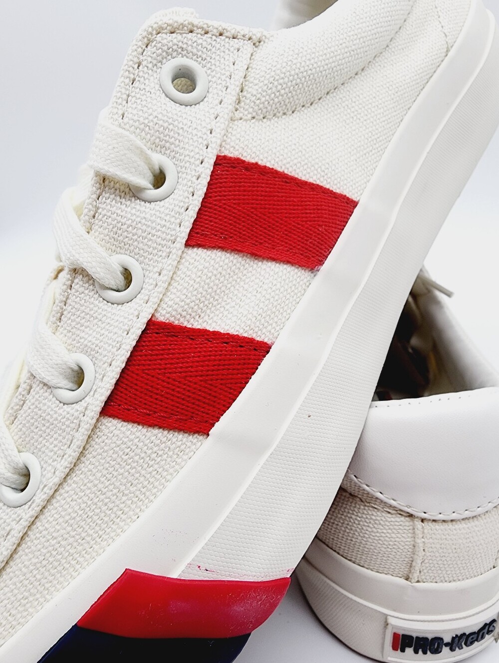 PRO-Keds Royal Plus Canvas White Red Sneakers Men's Size 9.5 NEW - Picture 10 of 16